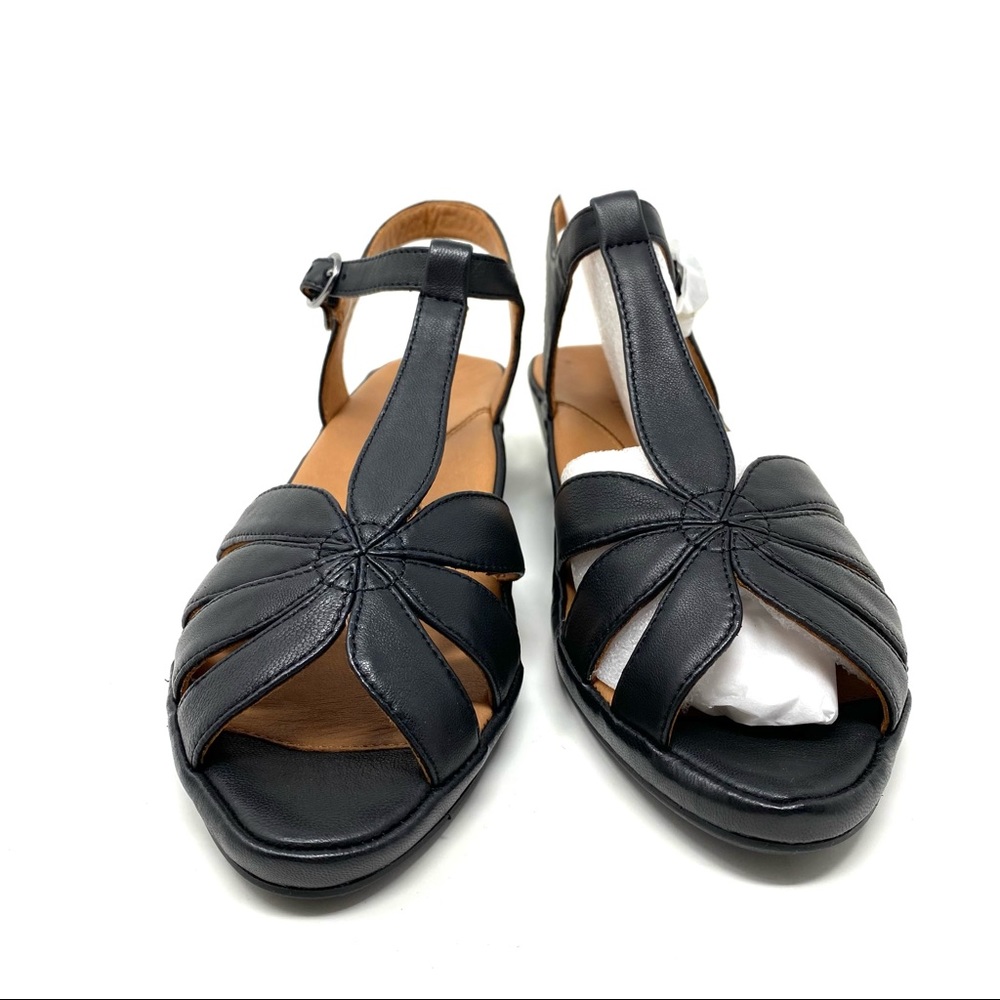 L’Amour Des Pieds Boqin black sheep leather sandals - Picture 3 of 8